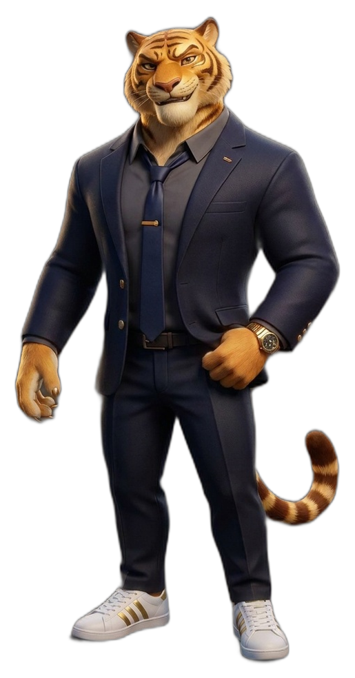 Golden Trade Solutions tiger mascot
